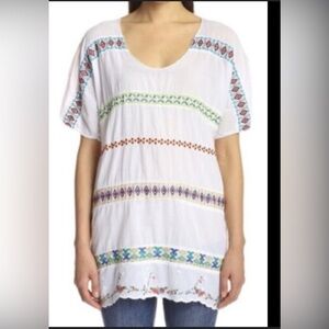 Johny Was Daisy Embroidered Top